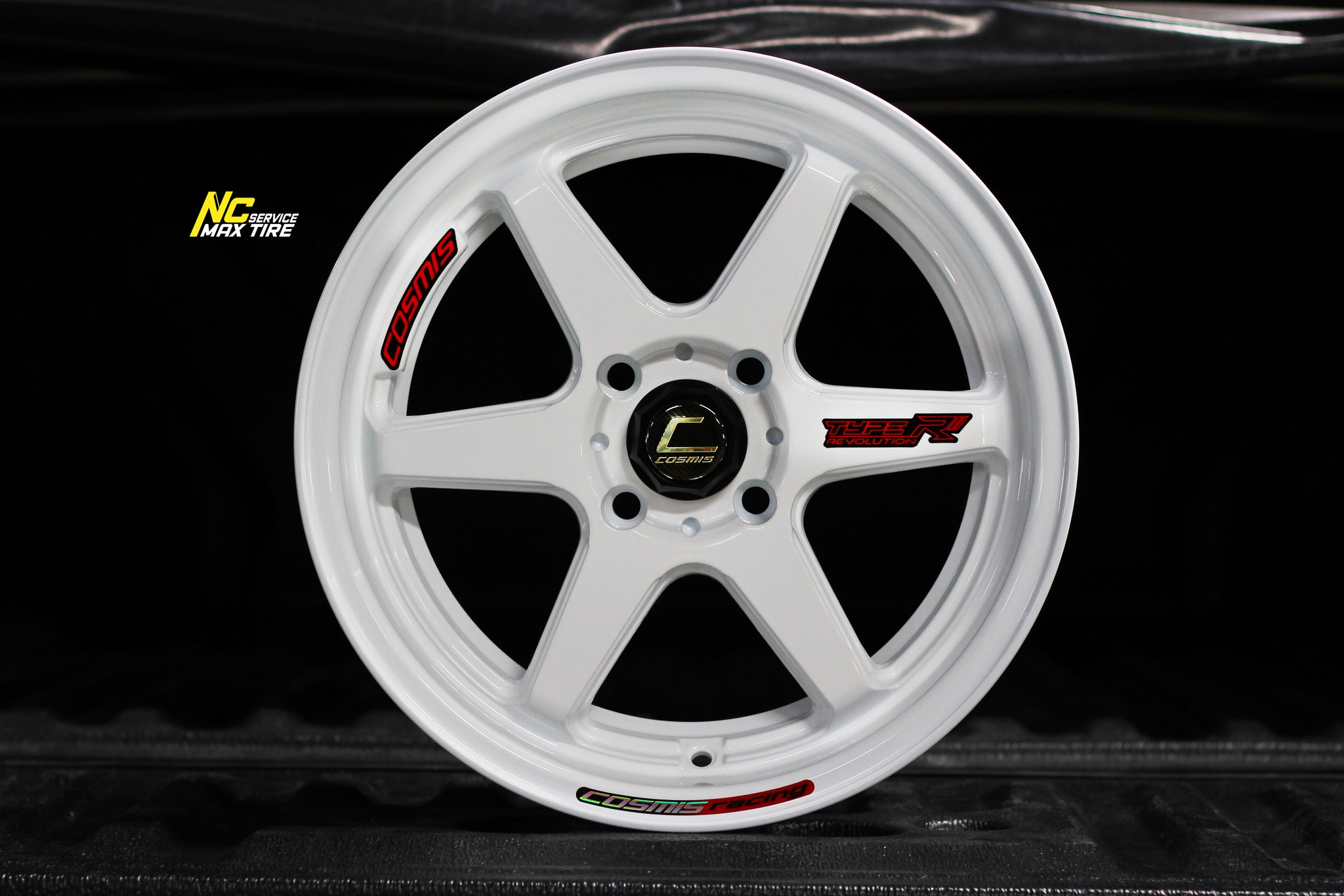 ล้อแม็กขอบ15 / Cosmis / Type-R Revolution / 15x7.0 4H100 ET35 / ล้อแม็กสีขาวทั้งวง+เพลท / ล้อแม็กสี Custom Color / ล้อแม็กสำหรับรถเก๋ง / ล้อแม็กสวยๆ / NC