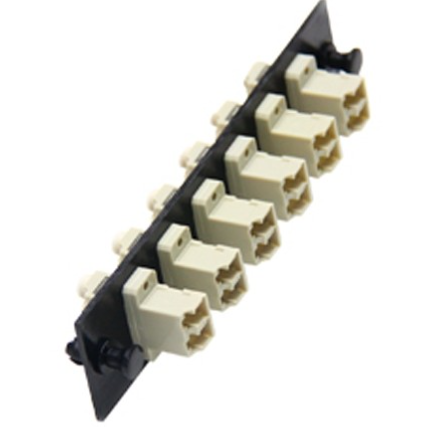 UF-2222 Fiber Optic 6 LC Duplex Snap-In Adapter Plate (MM.)