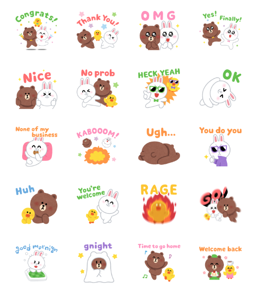 ขายสติกเกอร์ไลน์ Irasutoya x บราวน์