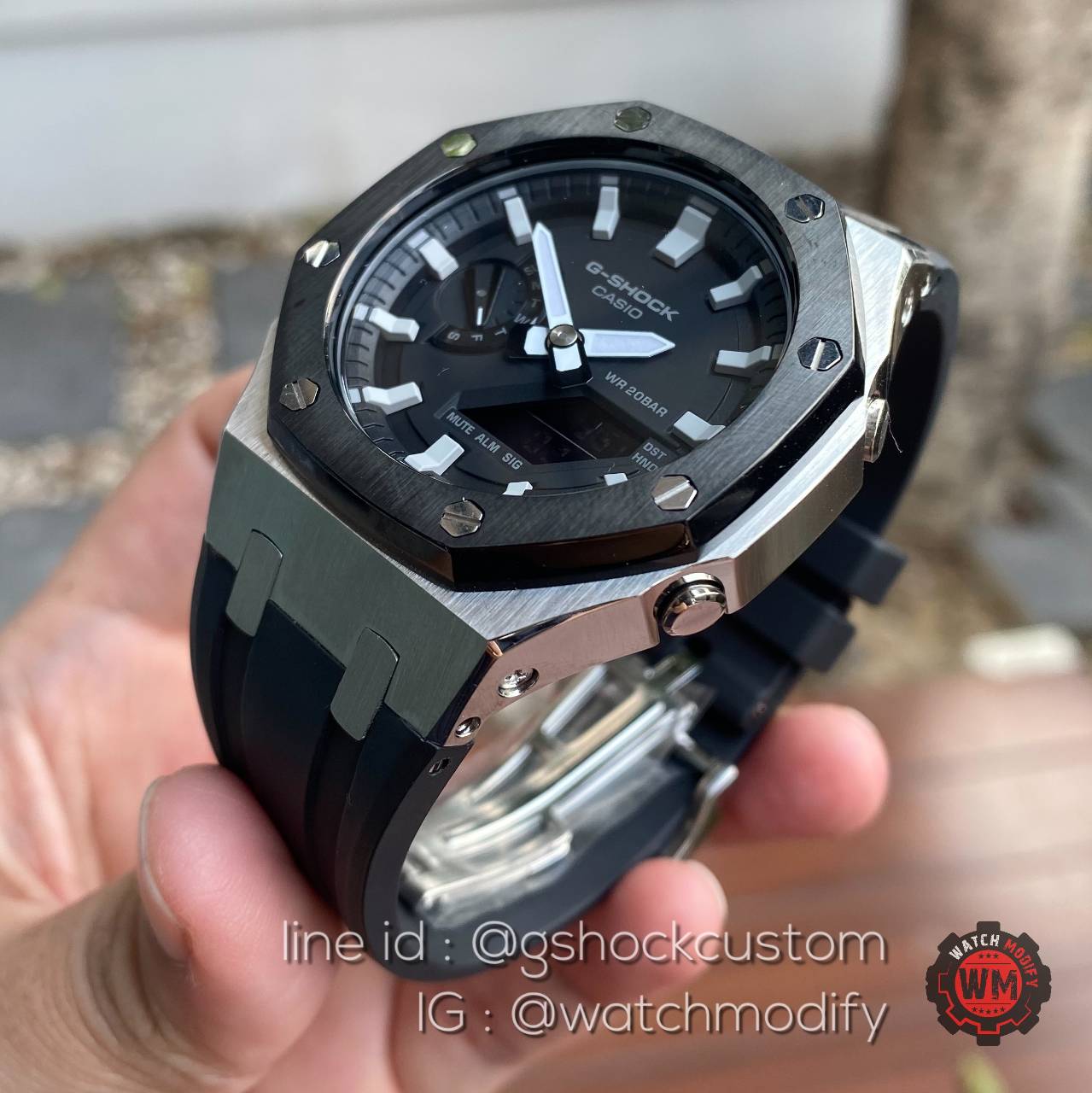 G-shock AP Rubber Black Stainless Silver Gen3