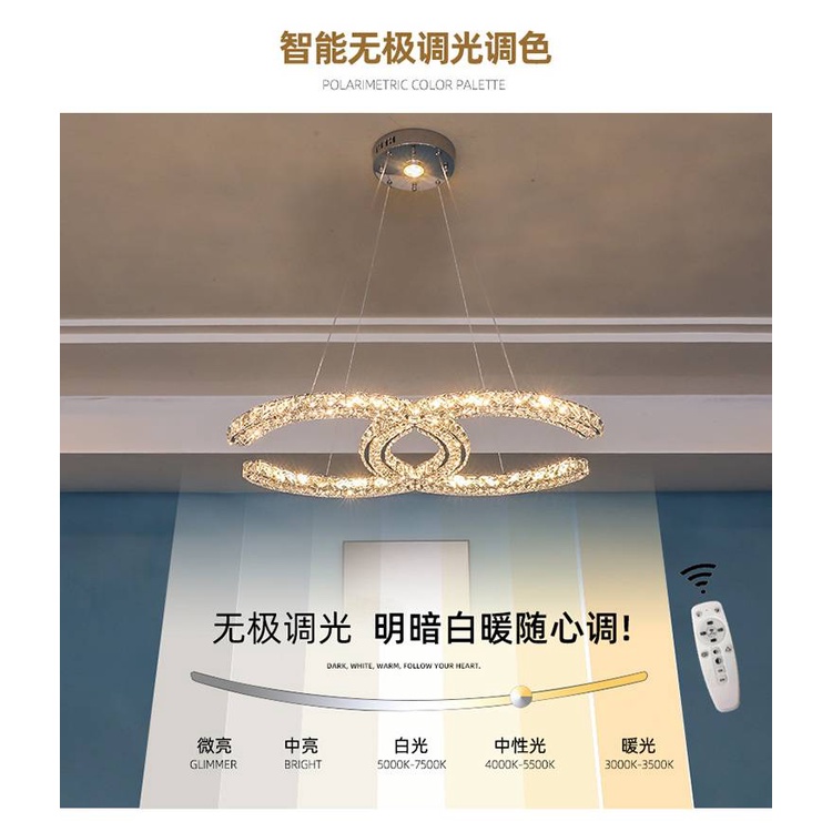 CT127A055 SOTMIA โคมไฟเพดานแบบห้อย โคมไฟคริสตัล ตัวC โคมไฟ แชนเดอเรีย โคมไฟโมเดิร์น โคมไฟโต๊ะอาหาร โคมไฟห้องนั่งเล่น