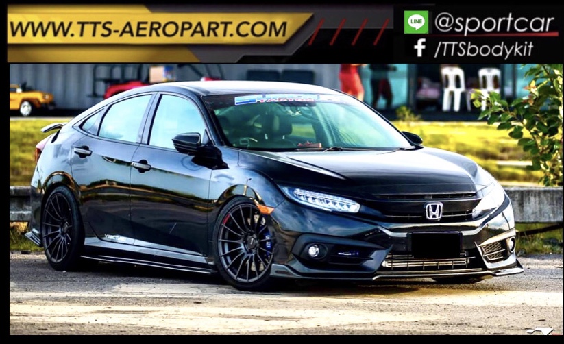 ชุดแต่ง ลิ้นรอบคัน Honda Civic FC 2017 2018 Damp RS, Civic fc แต่งสวย ลิ้นสเกิร์ต ฮอนด้า ซีวิค สไตล์เรซซิ่ง