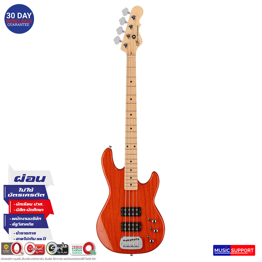 กีตาร์เบสไฟฟ้า G&L TRIBUTE L2000 BASS CLEAR ORANGE ASH-MP/BAG