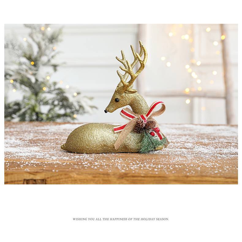 CT149B103 FAMITOSS กวางเรนเดียร์ ของแต่งคริสต์มาส กวาง ตกแต่งบ้าน Cristmas