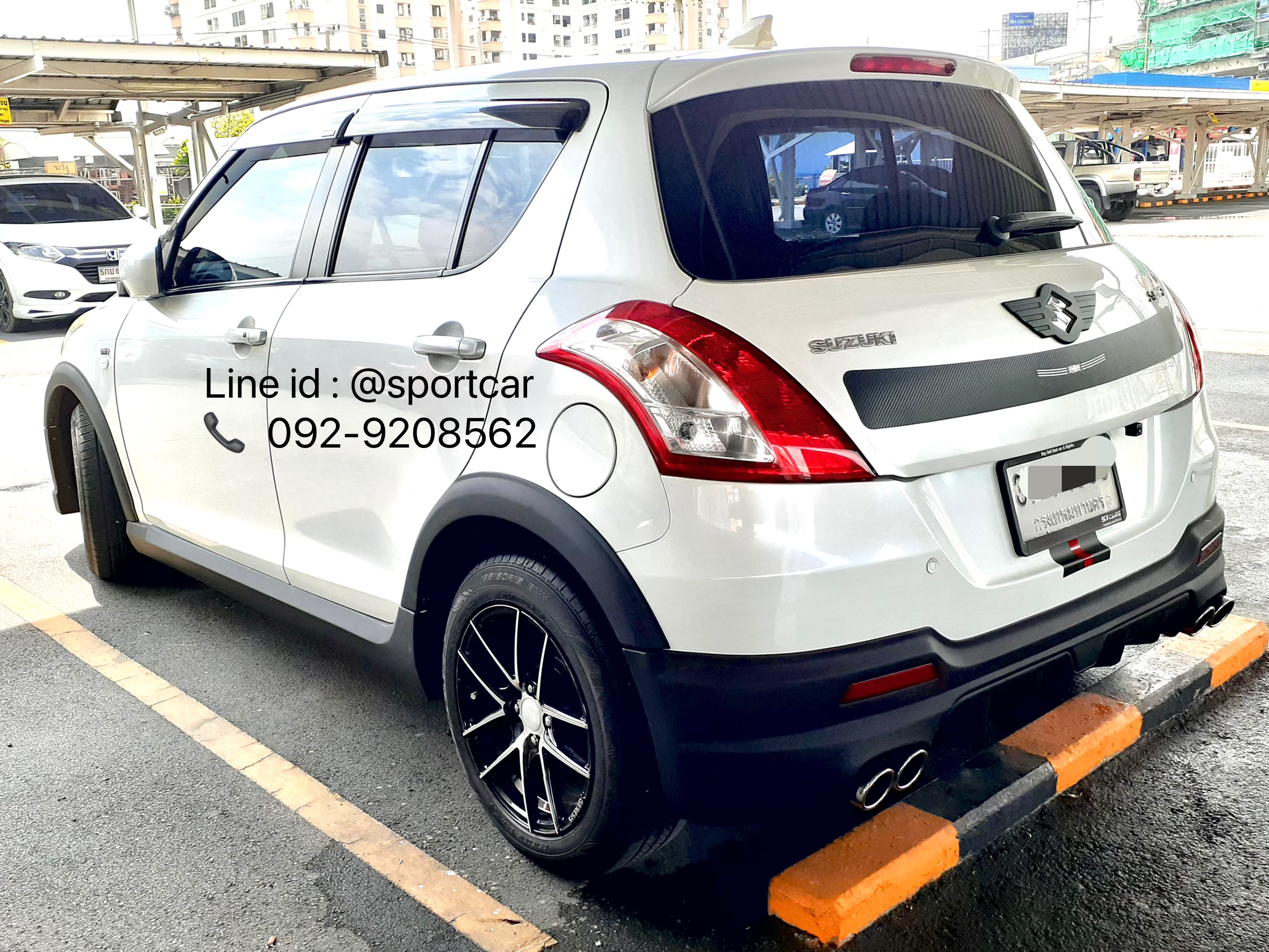 ชุดแต่ง swift 2012 2013 2015 Mini มีคิ้วล้อ ท่อคู่ สเกิร์ตรอบคัน suzuki swift แต่งสวย byแต่งรถTTS