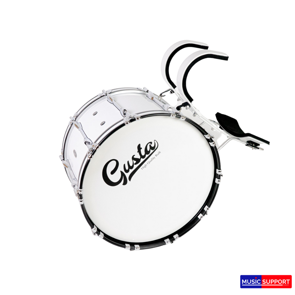 กลองใหญ่มาร์ชชิ่ง Gusta 20-26 นิ้ว 10 หลัก พร้อมชุดสะพาย