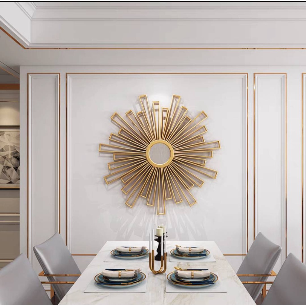 CT121G003 SOSHOKU กระจกตกแต่งผนังห้อง กระจก กระจกแต่งหน้า กระจกติดผนัง wall mirror กระจกฮวงจุ้ย ปรับฮวงจุ้ย โชคลาภร่ำรวย