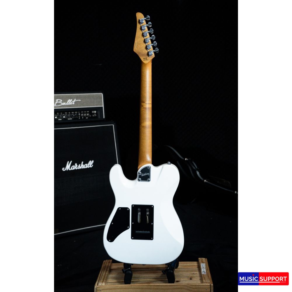 Soloking MT-1 Custom Roasted Maple FB Flat Top Binding HSS White