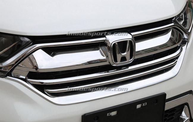 คิ้วช่องลมกระจังหน้า CRV G5 (Black Kevlar/ Silver)