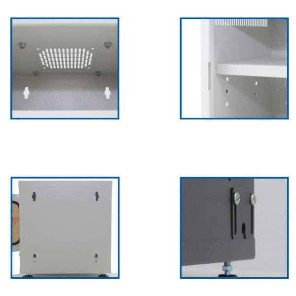 G6-30030 19” GERMAN MINI STEEL BOX w/Shelf (Gray)