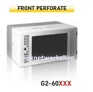 G1-60612F 19” GERMAN FRONT PERF. WALL RACK 12U, ลึก 60 cm.