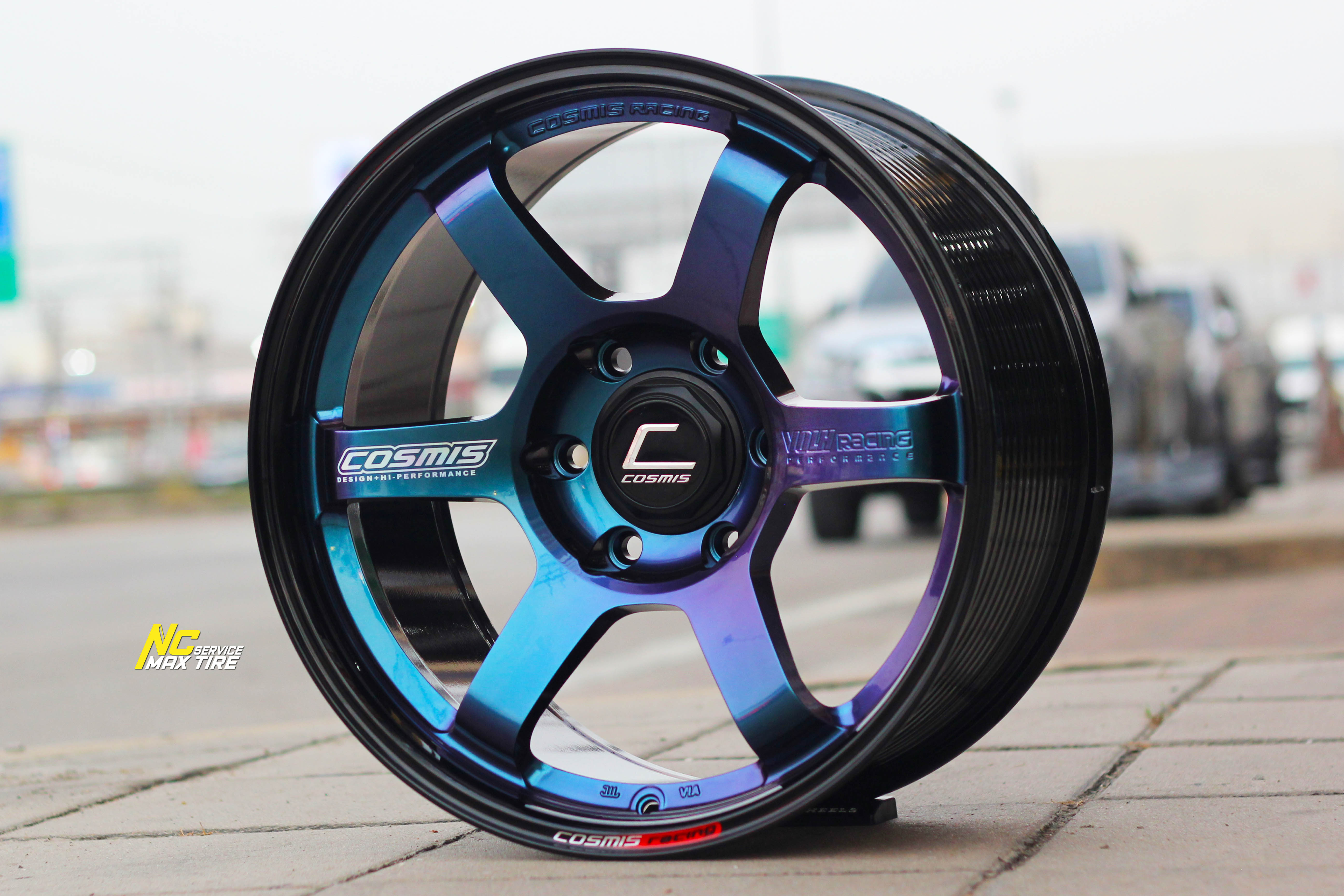 ล้อแม็กสวยๆ / ล้อแม็กขอบ18 / Cosmis / RG-06SR / ล้อแม็กสีพิเศษ / 18x9.0 6H139.7 ET0 / Custom Color / Power Blue / ล้อแม็กสำหรับรถกระบะตัวสูง / SUV / PPV