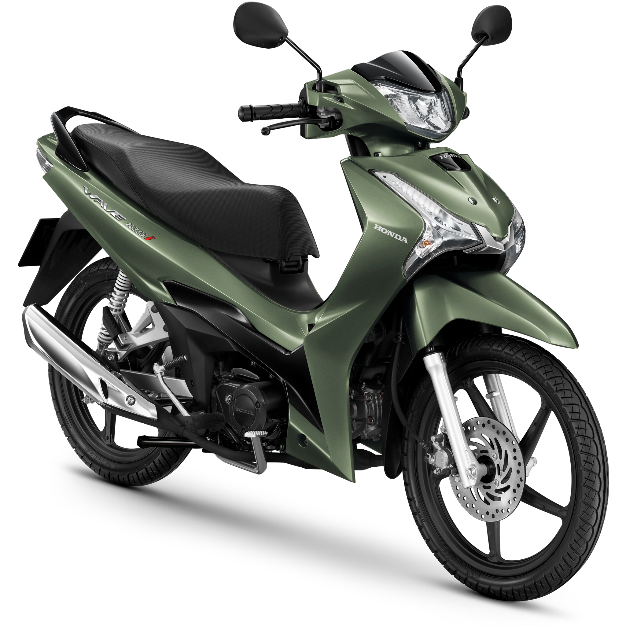 ฮอนด้า เวฟ125ไอ Honda wave 125i ล้อแม็กสตาร์ทมือ ดิสก์เบรกหน้า มี 4 สี เขียว-ดำ (GNB), เทา (GRY), ขาว-ดำ (W-B), ดำ-น้ำตาล (BGO)