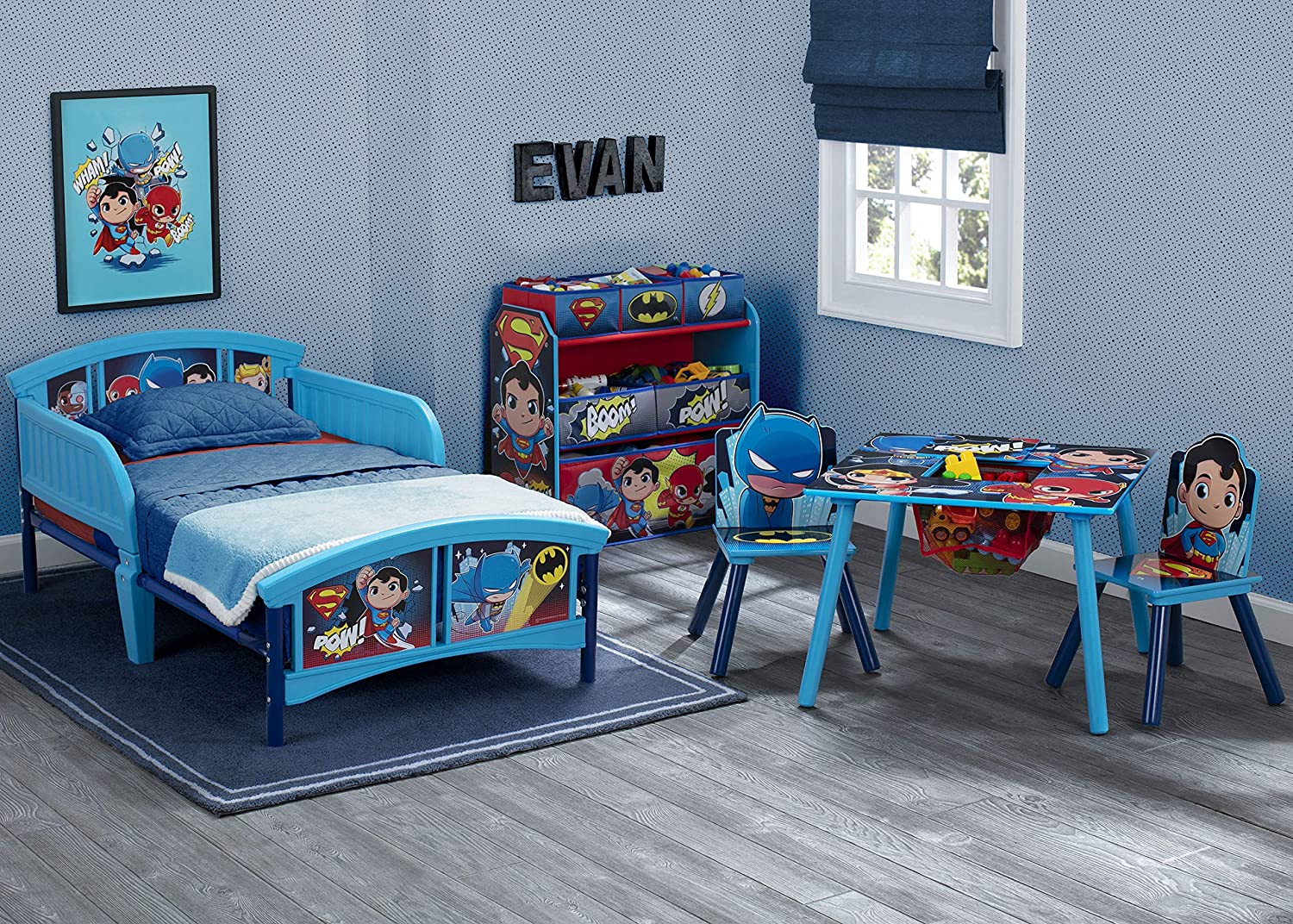 Delta Children Plastic Toddler Bed, DC Super Friends