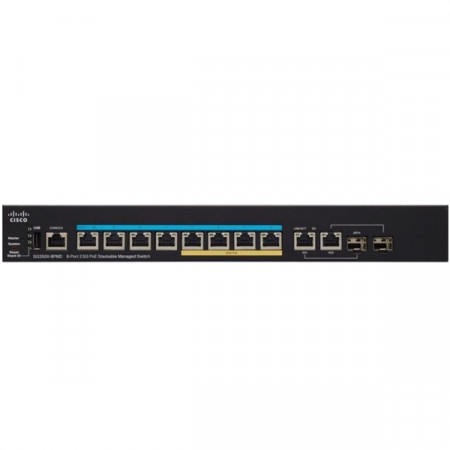 Cisco SG350-8PMD 8-Port 2.5G PoE Stackable Managed Switch