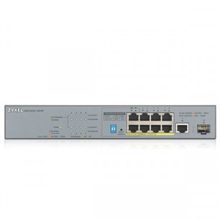 Zyxel GS1300-10HP 8-port GbE Unmanaged PoE Switch with GbE Uplink