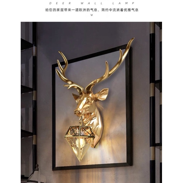 CT083A041 SOTMIA หัวกวาง โคมไฟ #โคมไฟหัวกวาง โคมไฟติดผนัง แต่งห้อง แต่งบ้าน เสริมฮวงจุ้ย เสริมดวง ให้กับห้อง ให้บ้าน