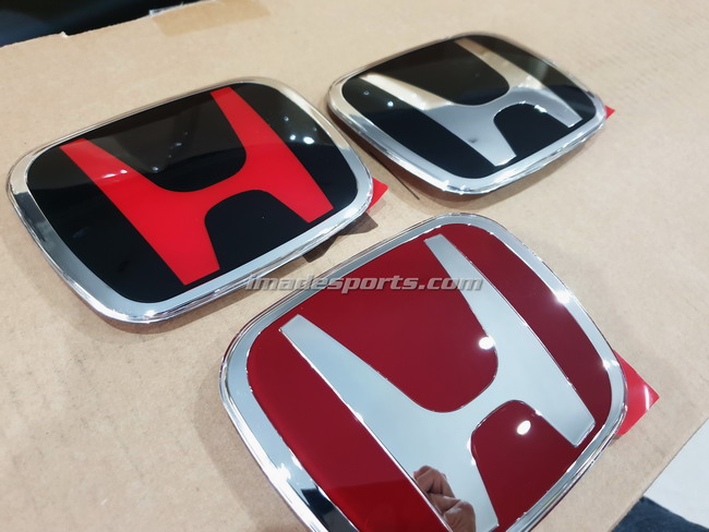 Logo Honda Type R สปอร์ตหน้า หลัง และพวงมาลัย (แดง/ดำ/ดำแดง)