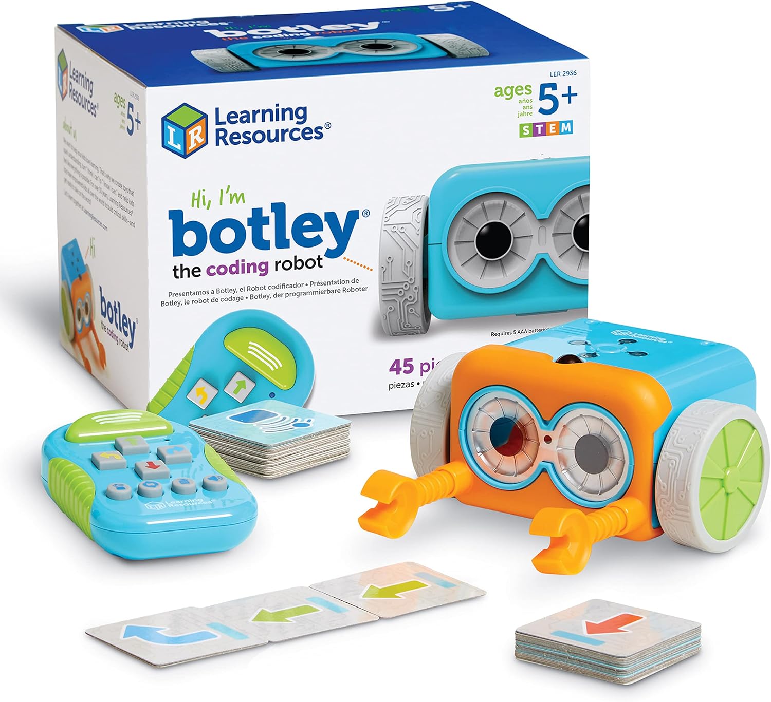 Learning Resources Botley the Coding Robot ชุดหุ่นยนต์สอนโค้ดดิ้งสำหรับเด็ก ของเล่นเสริมทักษะการคิดเชิงตรรกะ