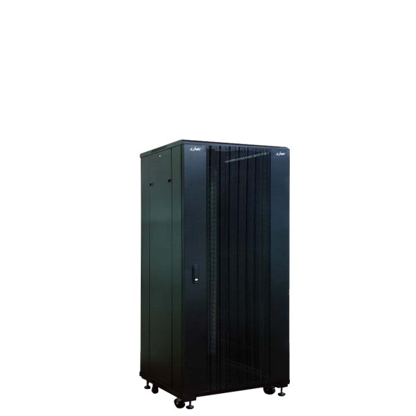 CH-60927CW LINK 19” CURVE-WAVE RACK 27U, (60 x 90 cm.) Black W60 x D90 x H140 Cm.