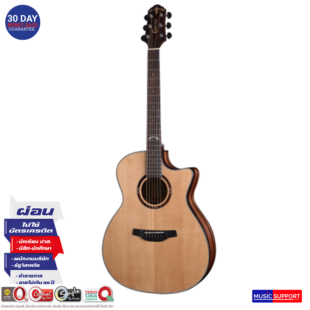 กีต้าร์โปร่งไฟฟ้า Crafter HG-800CE/N + GIG BAG