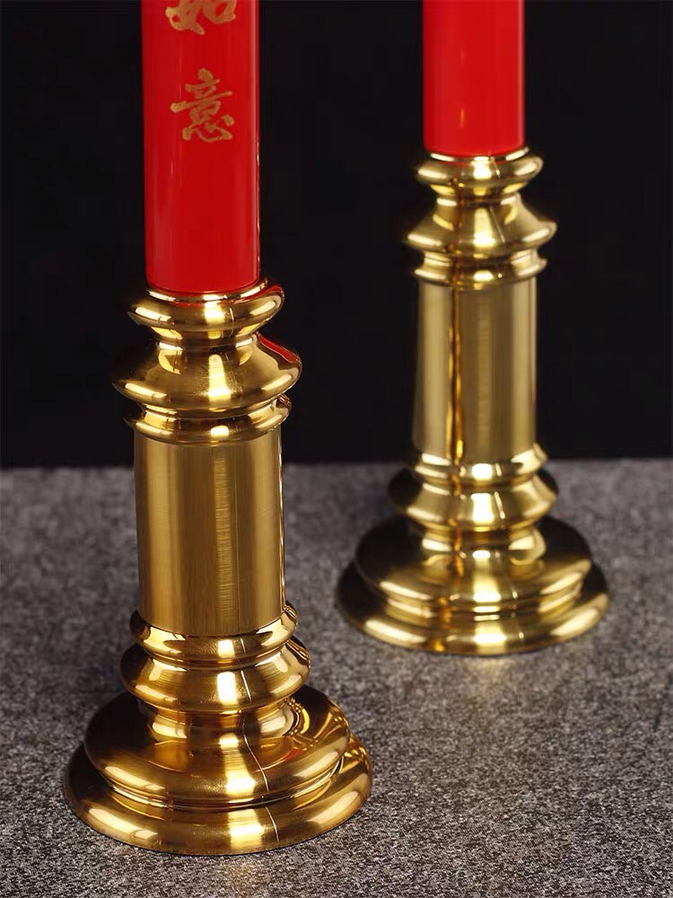 LED Candlestick Yellow Warmwhite with Remoteเชิงเทียนแอลอีดี สีเหลือง ปิด-เปิด ด้วยรีโมท ใส่ถ่าน ปลอดภัย นำโชค นำลาภ ถวายพระ เป็นของฝากให้ญาติผู้ใหญ่