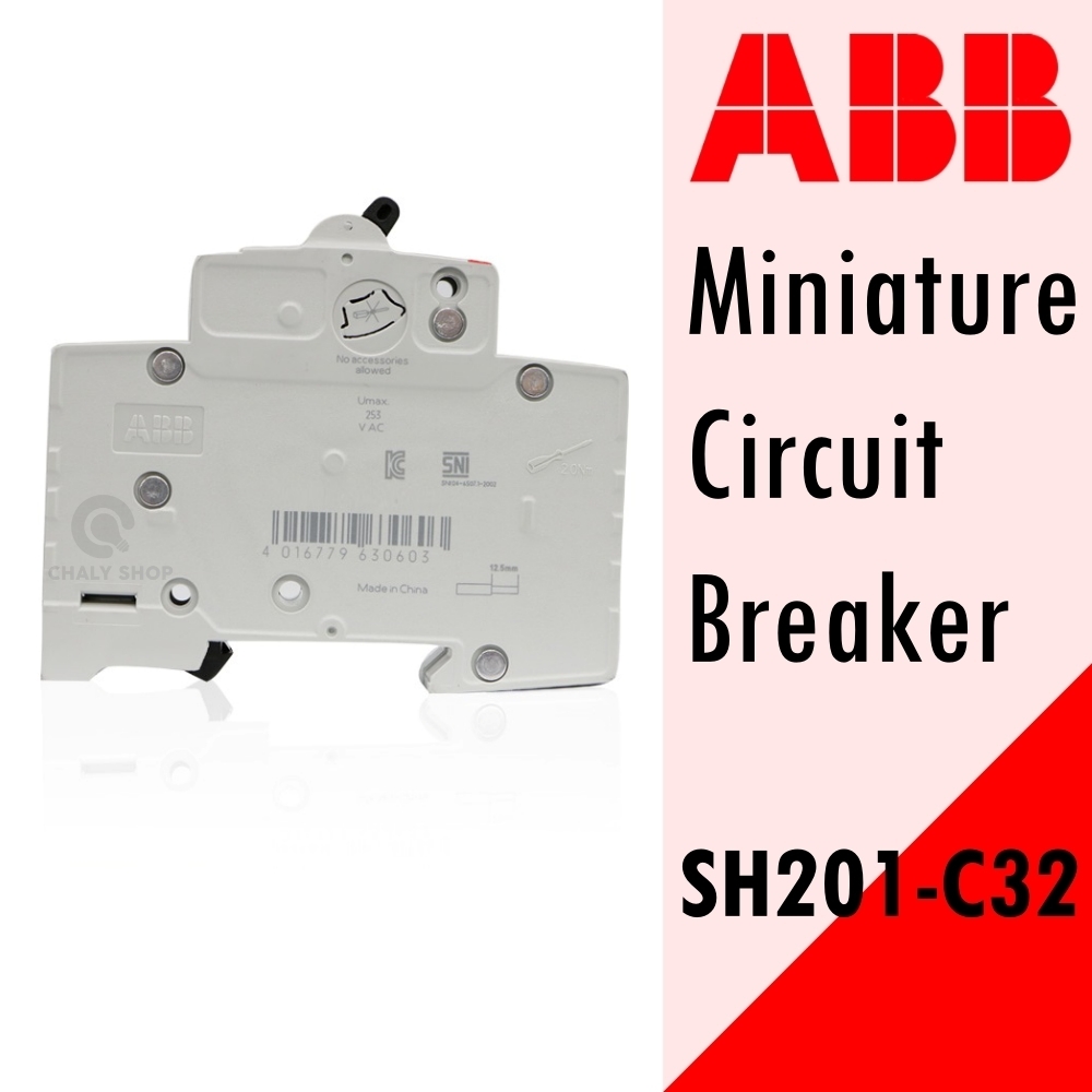ABB SH201-C32 MINIATURE CIRCUIT BREAKERS ( MCBS ) เซอร์กิตเบรกเกอร์ 32Amp 1Pole 6kA
