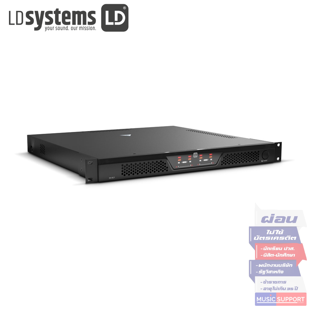 LD Systems IPA412T 4-channel DPS Installation Amplifier 4 x 120 W @ 4 Ohm / 70V/100V