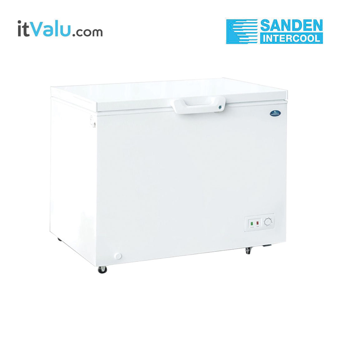 ตู้แช่แข็งฝาทึบ Sanden รุ่น SCF-0275 ความจุรวม 260 ลิตร (9.2 คิว) กว้าง 96 ซม. ลึก 70 ซม. สูง 85 ซม. รับประกันความเย็น 1 ปี รับประกันคอมเพรสเซอร์ 5 ปี