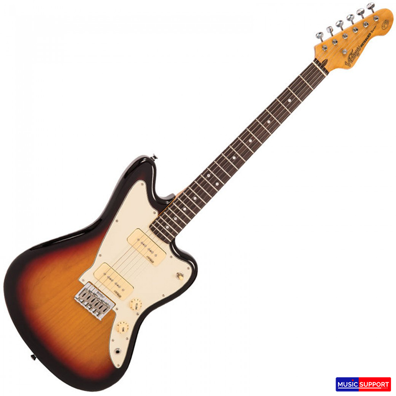 VINTAGE V65 REISSUED HARD TAIL ELECTRIC GUITAR ~ TOBACCO SUNBURST