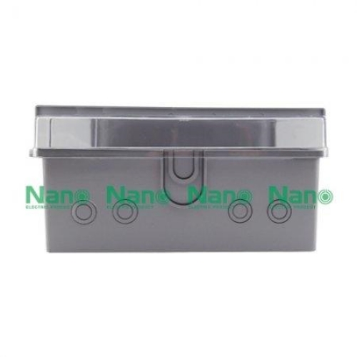 NANO Electric® NANO-102CG ตู้กันน้ำพลาสติก มีหลังคา ฝาใส ขนาด 11.50x13x6 นิ้ว (290 x 328 x 160 mm) สีเทา