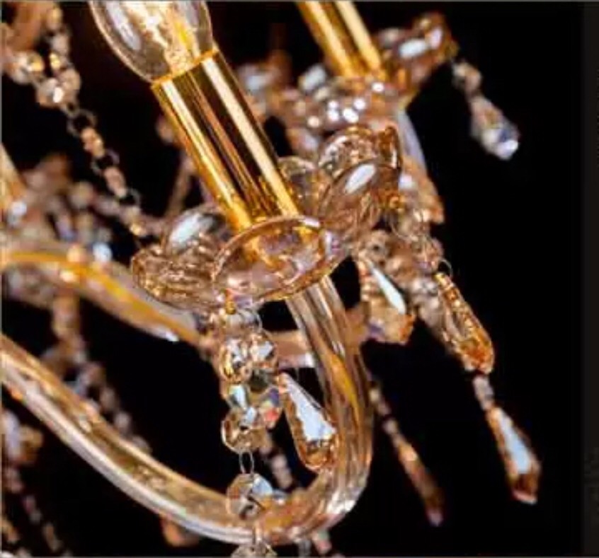 CT001A016 SOTMIA GOLD CHANDELIER โคมไฟ โคมไฟระย้าคริสตัล โคมระย้าวินเทจ โคมไฟเพดาน โคมระย้าห้องอาหาร โคมระย้าเชิงเทียน