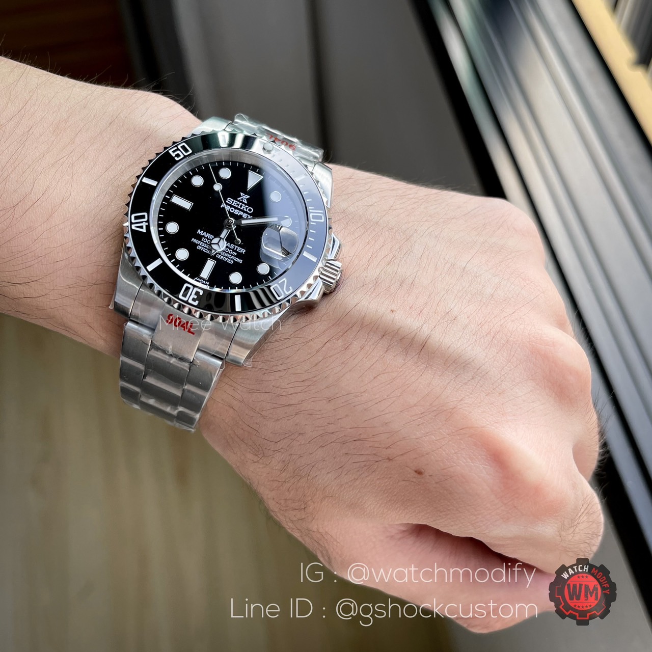 Seiko Mod Black Submarine Prospex Dial