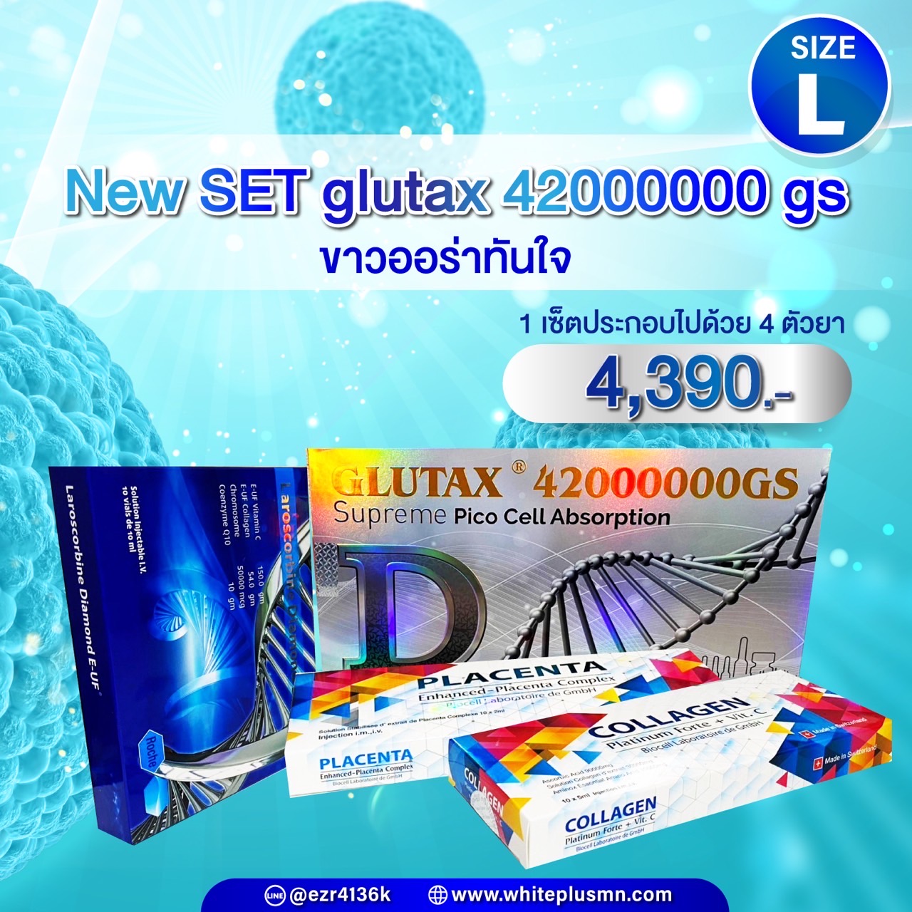 New set glutax 42000000 gs L