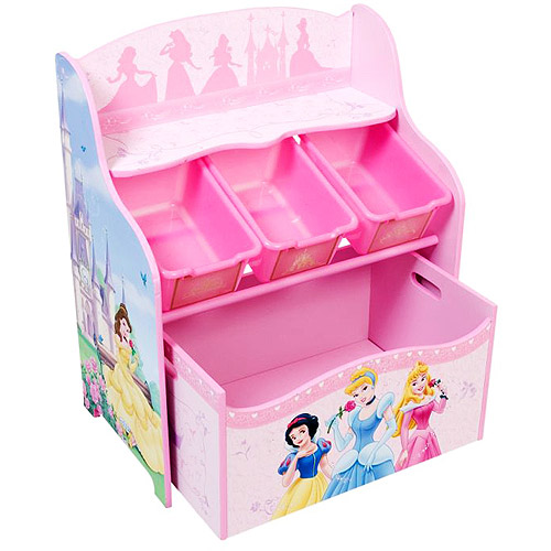 Disney Princess 3 Tier Toy Organizer with Rollout Toy Box