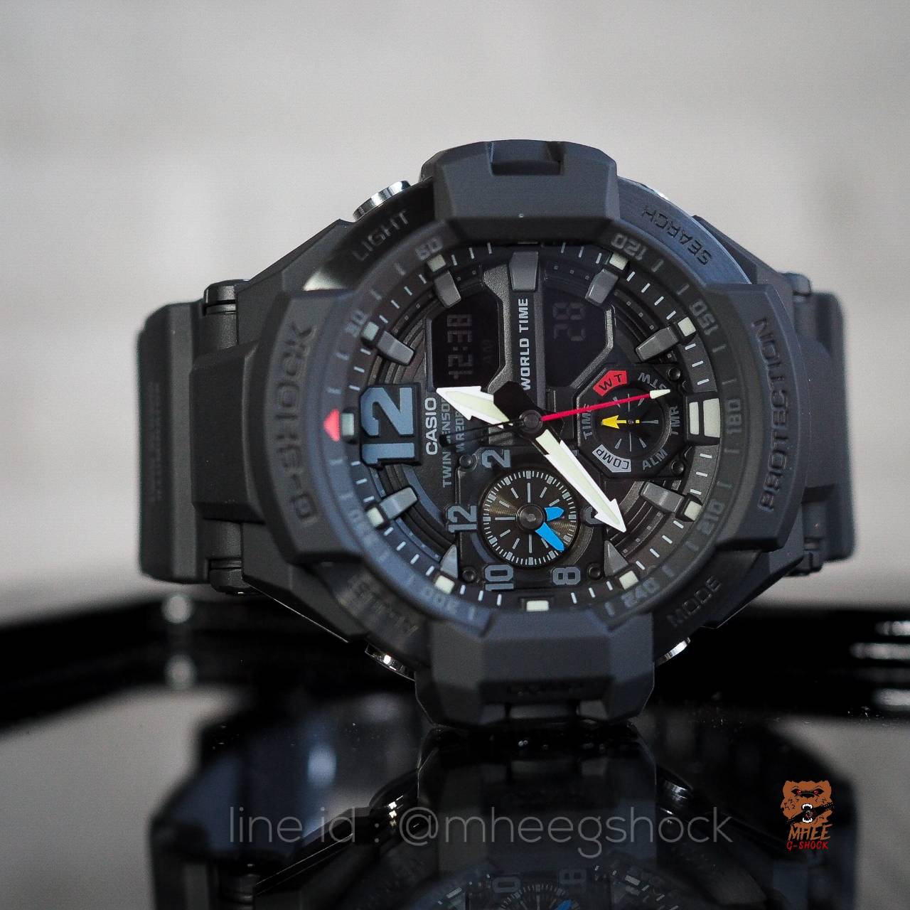 G-Shock นักบิน รุ่น GA-1100-1A1 Twotone ดำเทา ของแท้ ประกันศูนย์