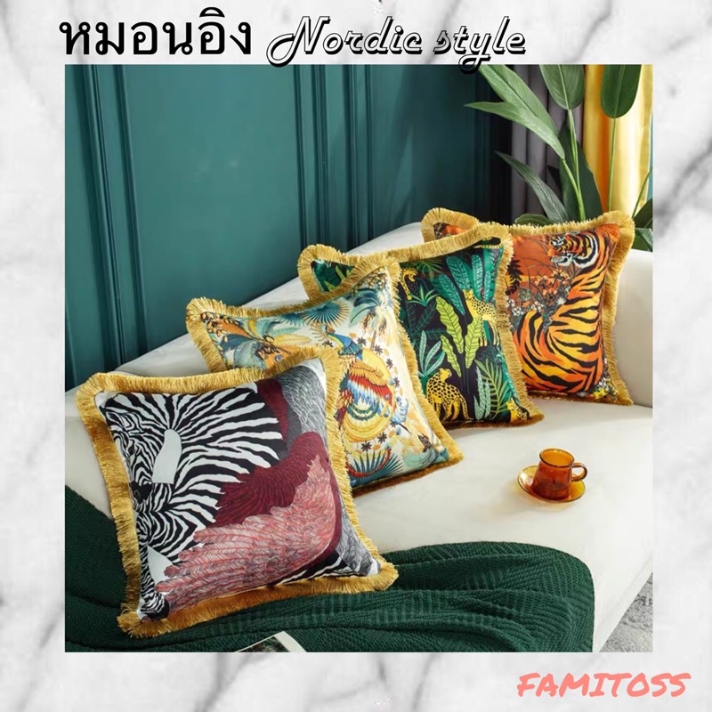 CT114D049 ZEITAKUMS #หมอนอิง Nordic style หมอนสีทอง หมอนอิงโซฟา หมอนอิงหรู หมอนอิงหรูหรา หมอนแต่งบ้าน
