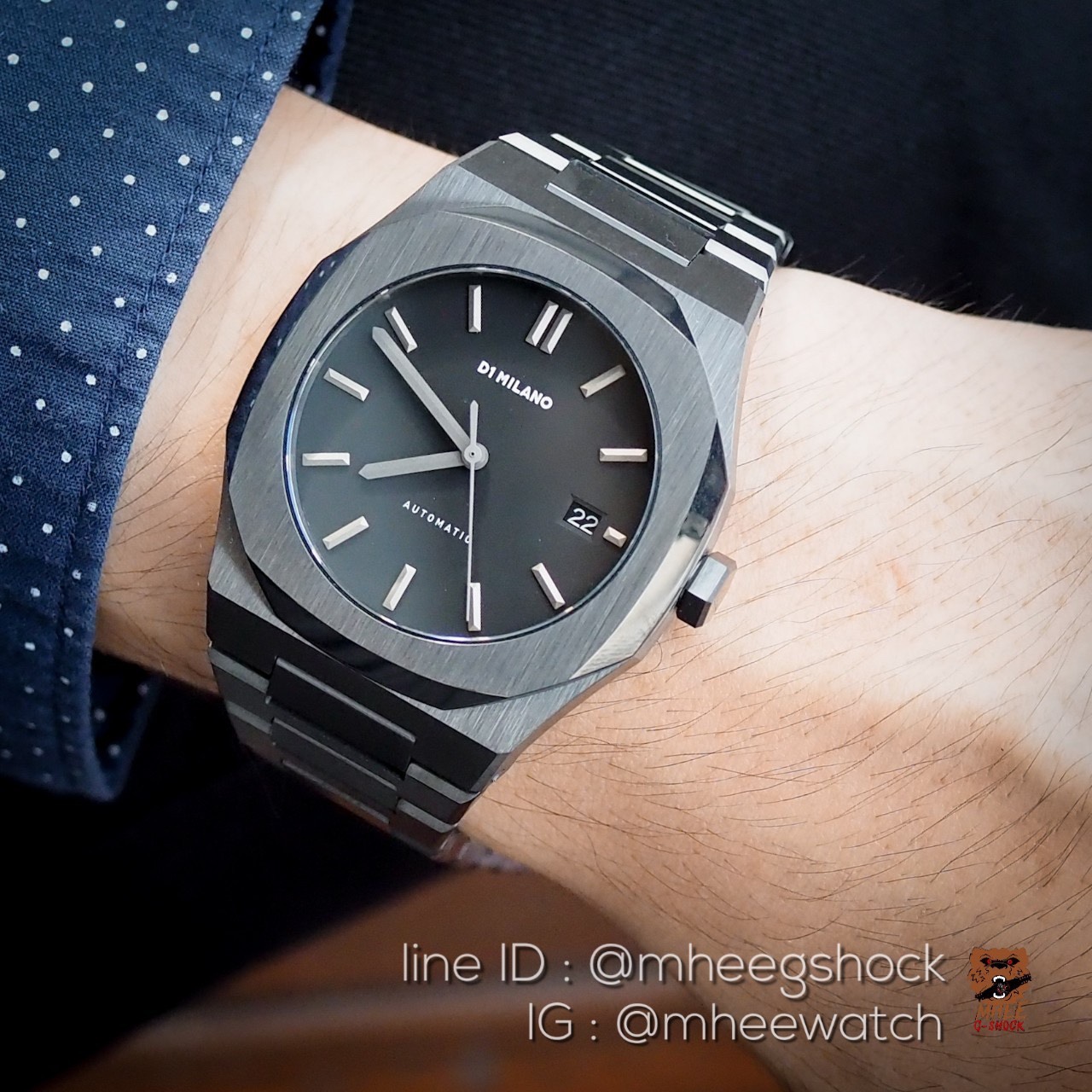 D1 Milano ATBJ02 สี Gun Metal Automatic Sapphire