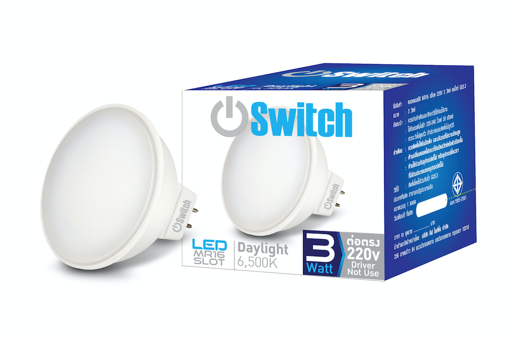 LED MR16 Slot 220V 3w Daylight GU5.3