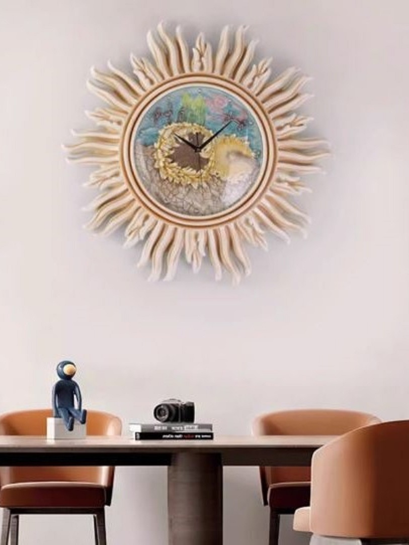 CT222C062 INTERY นาฬิกาภาพวาด Wall Clock Art นาฬิกาติดผนัง ไฟติดผนัง