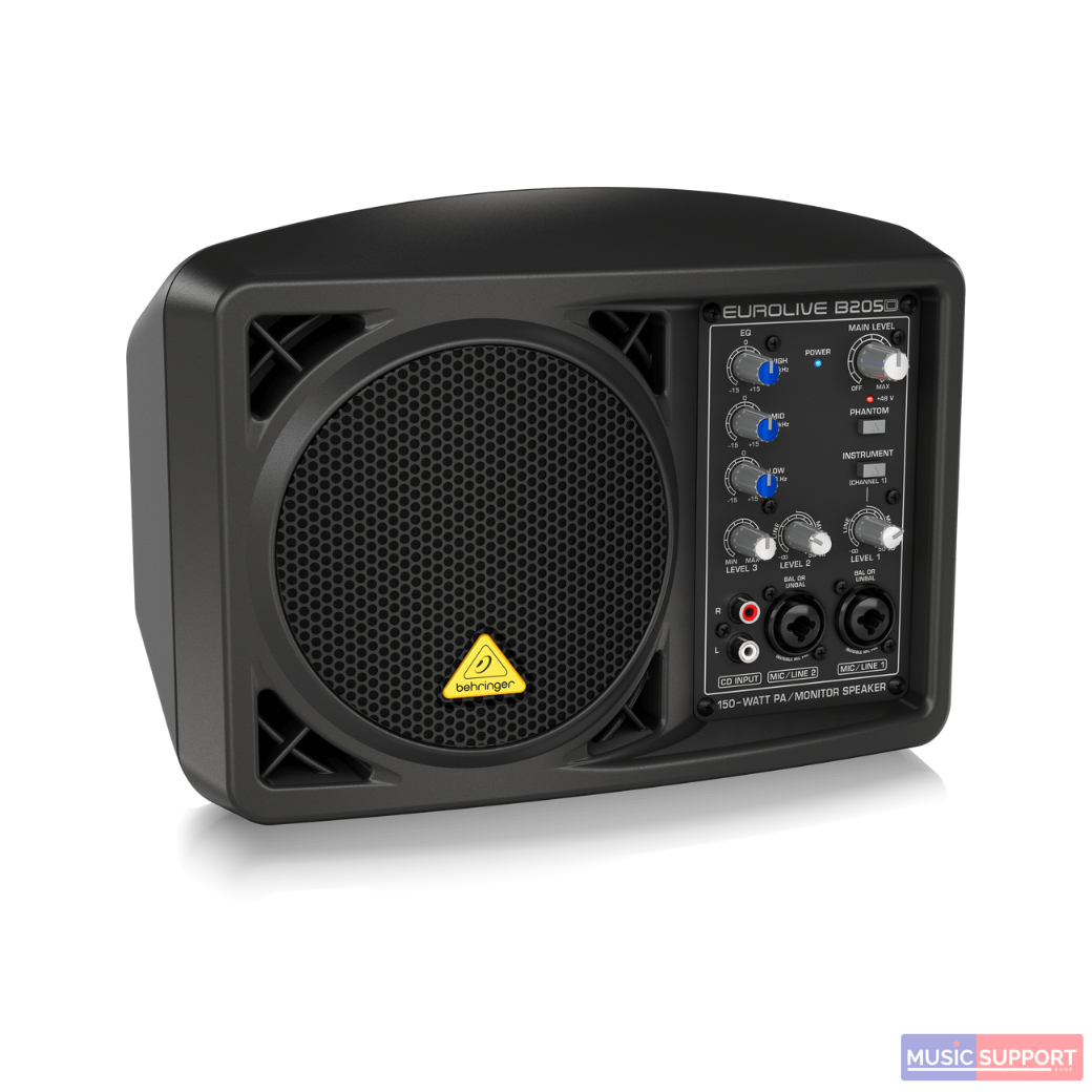 Behringer Eurolive B205D Ultra-Compact 5.25" 150-Watt Active PA and Monitor Speaker