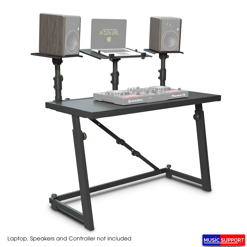 Gravity : GFDJT01 DJ Desk with Adjustable Loudspeaker and Laptop Trays