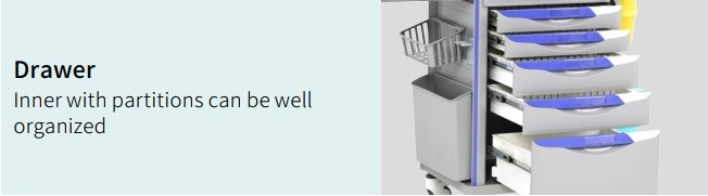 รถเข็นทางการแพทย์ SAIKANG รุ่น SKR054-ET77A ( Medical Emergency Trolley )