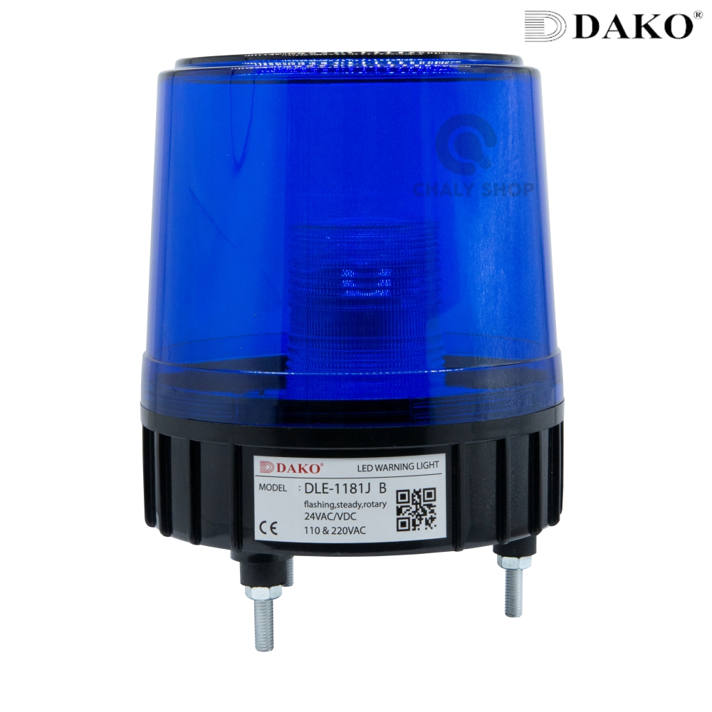 DAKO®DLE-2102J-ฺBLUE ไฟหมุน LED 3.5 นิ้ว / สีน้ำเงิน ( มีเสียง ) 24VAC/VDC,110-220VAC, 220VAC ไฟหมุน ไฟเตือน ไฟฉุกเฉิน