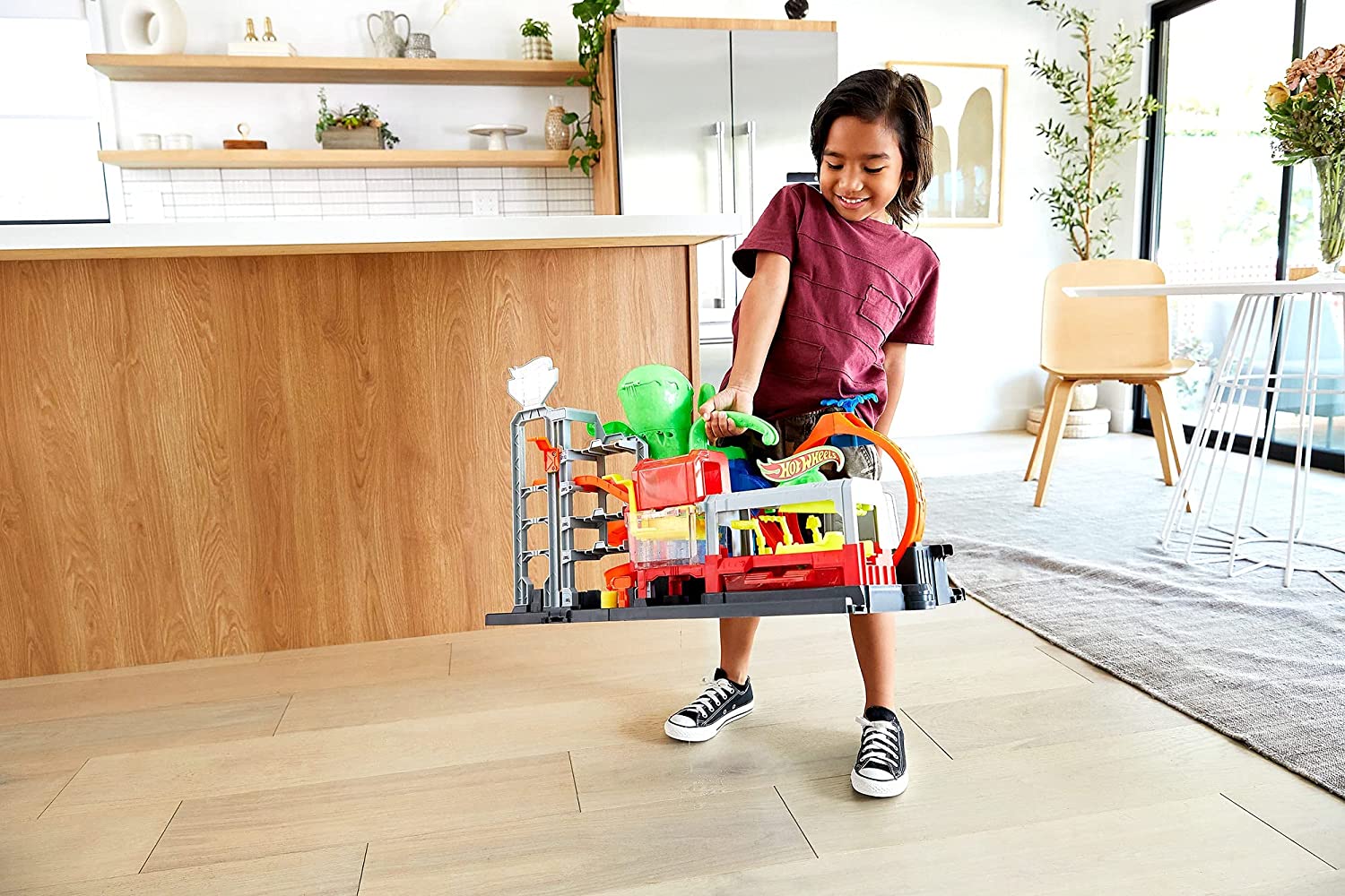 Hot Wheels City Ultimate Octo Car Wash Playset ปลาหมึกล้างรถ ฮอทวีล