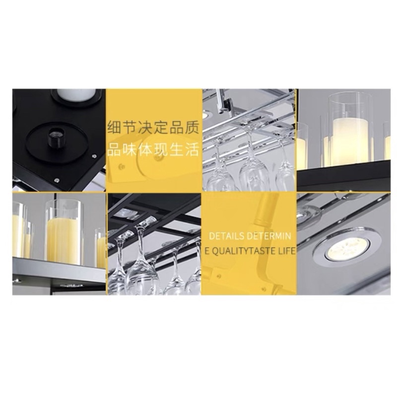 CT093D038 MIRIKITEKI #โคมไฟเชิงเทียน บาร์แขวนแก้วไวน์ บาร์แขวนแก้ว Luxury bar wine rack ชั้นแขวนแก้วไวน์ ที่แขวนแก้วไวน์