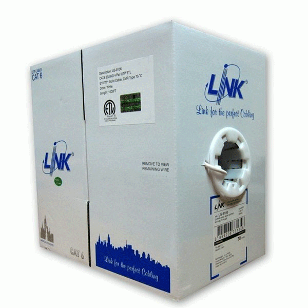 US-9106LSZH CAT6 UTP(250MHz)w/CROSS FILLER,23AWG,LSZH,WHITE (305M./Box)