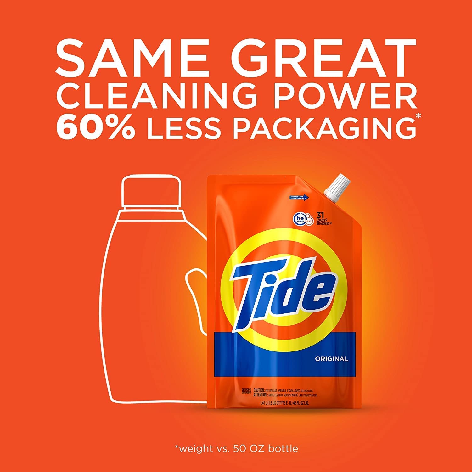Tide Laundry Detergent Liquid Soap Pouches น้ำยาซักผ้าชนิดถุงเติม