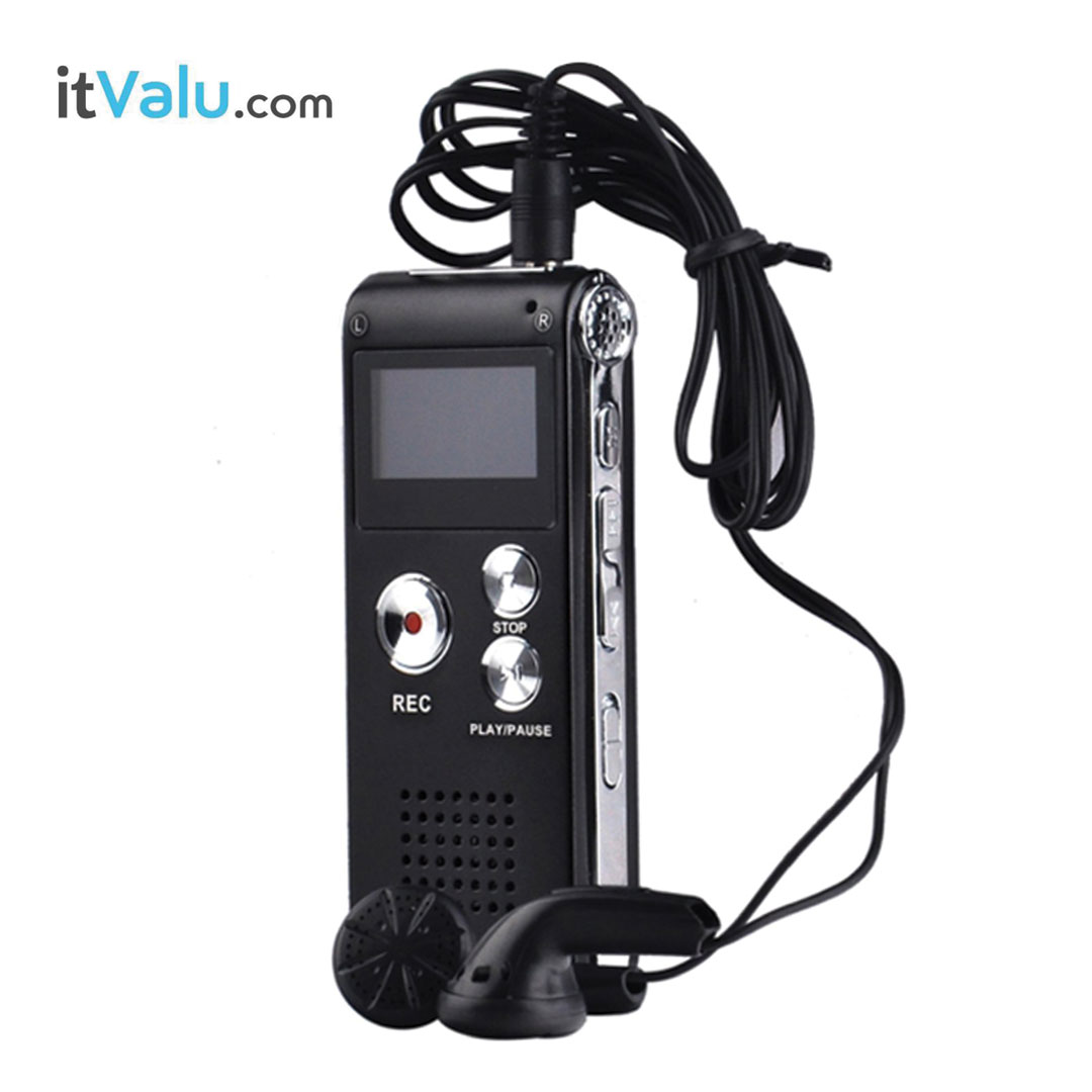 เครื่องบันทึกเสียง รุ่น GH609 หน้าจอ LCD พร้อมไฟ Backlight ความจุ 8GB ขนาด 8.3 x 3.5 x 1.2 cm