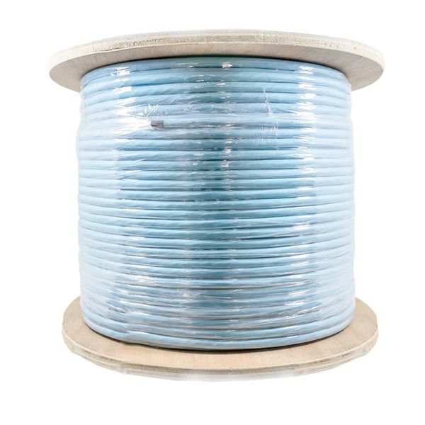 US-9256LSZH CAT6A Indoor U/FTP Cable, Bandwidth 500MHz, 23 AWG, LSZH, Aqua Blue Color 305 M./Roll